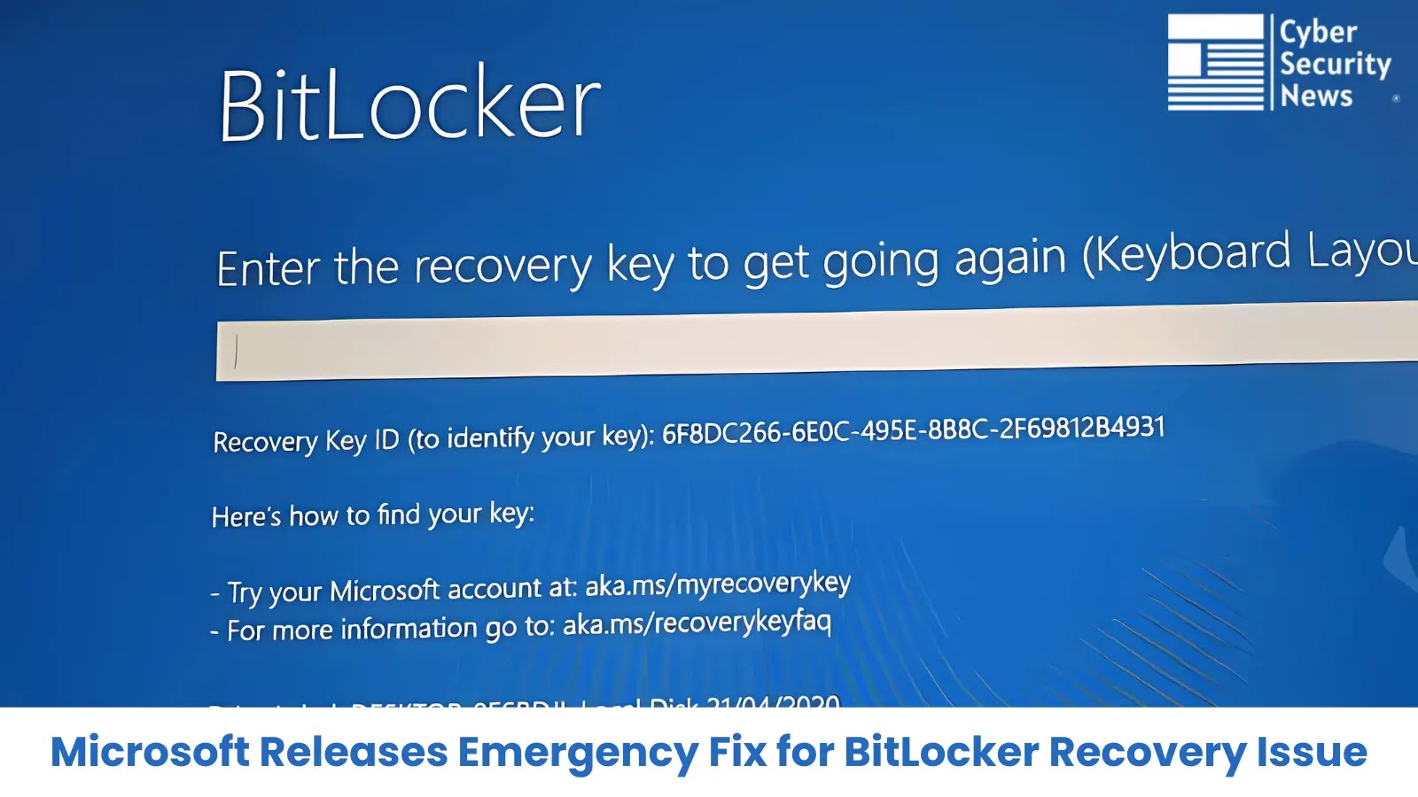 Microsoft Releases Emergency Fix for BitLocker Recovery Issue
