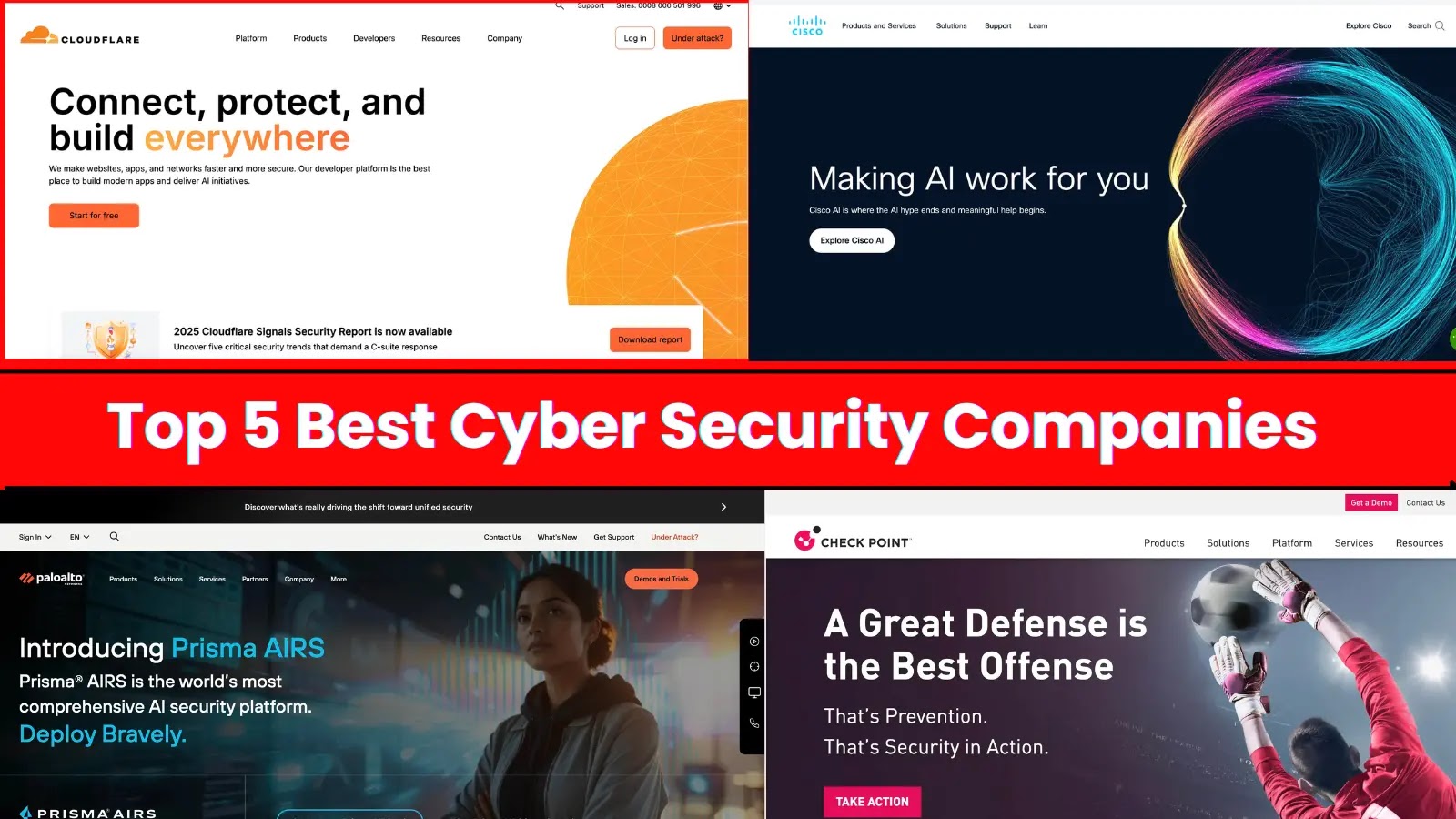 Top 5 Best Cybersecurity Companies Leading The Industry Right Now in 2025