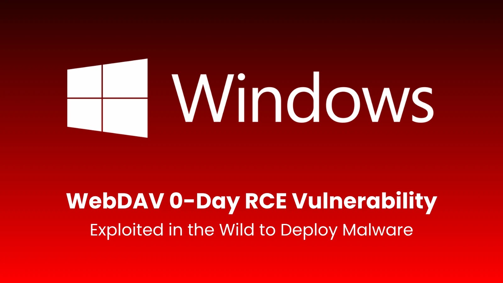 APT Hackers Exploited Windows WebDAV 0-Day RCE Vulnerability in the Wild to Deploy Malware