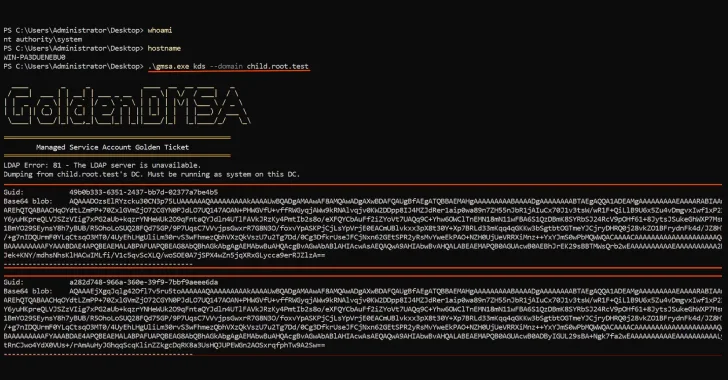Critical Golden dMSA Attack in Windows Server 2025 Enables Cross-Domain Attacks and Persistent Access