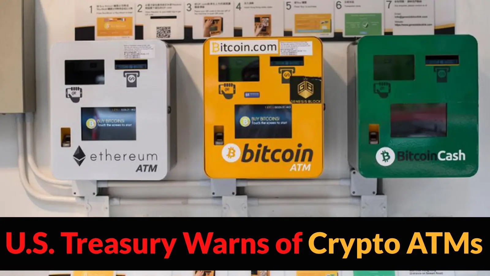 U.S. Treasury Warns of Crypto ATMs Fueling Criminal Activity