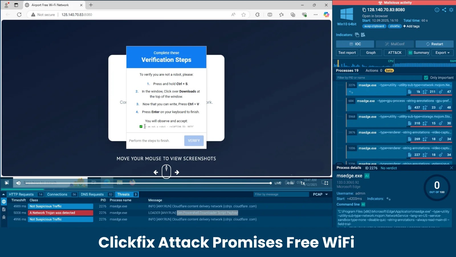 New Clickfix Attack Promises “Free WiFi” But Delivers Powershell Based Malware
