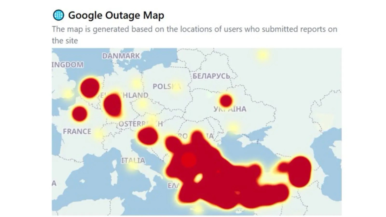 Google Down For Most Of The Users In Turkey And Eastern Europe
