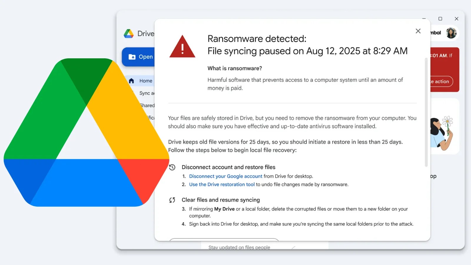 New Google Drive Desktop Feature adds AI-powered Ransomware Detection to Prevent Cyberattacks