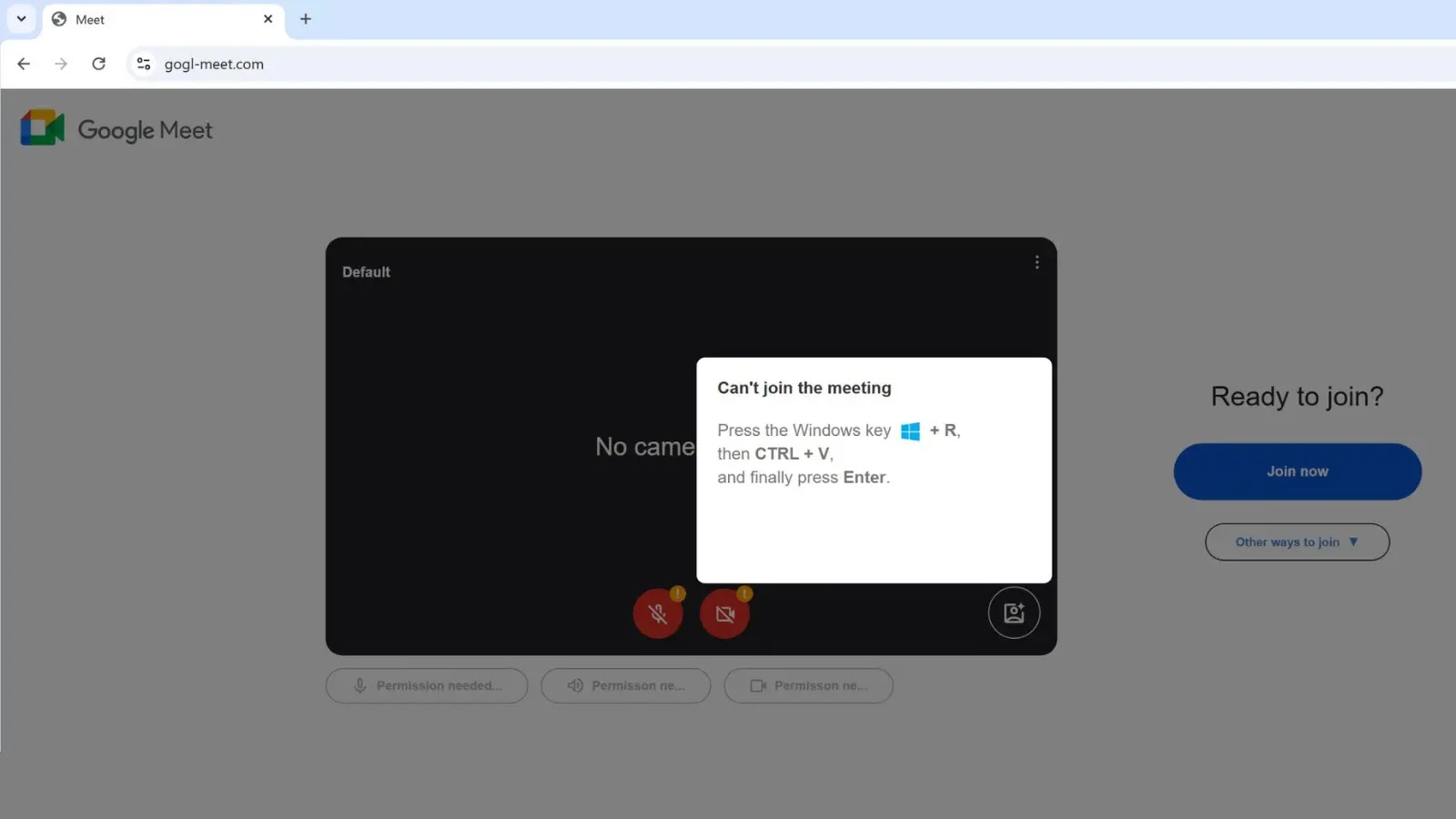 Beware of Weaponized Google Meet page that uses ClickFix to deliver Malicious Payload