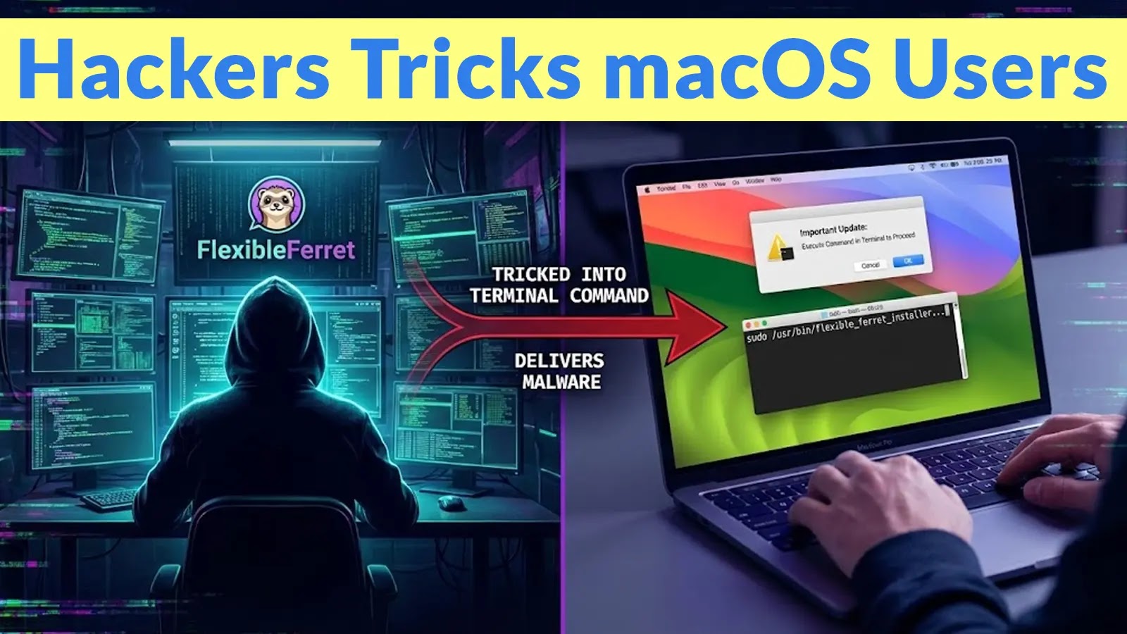 Hackers Tricks macOS Users to Execute Command in Terminal to Deliver FlexibleFerret Malware