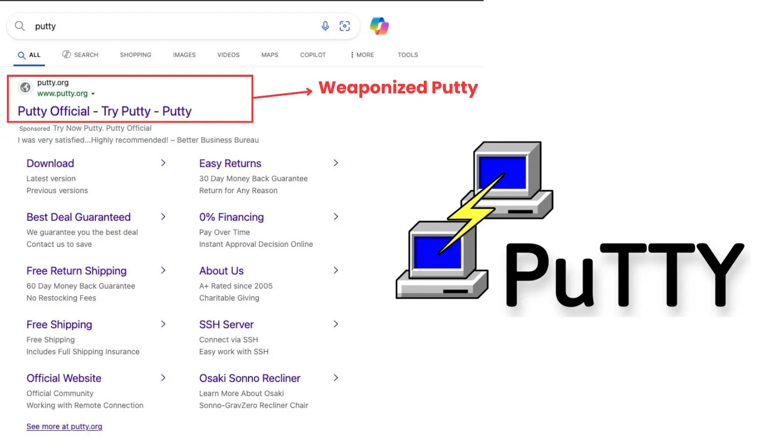 Weaponized Putty and Teams Ads Deliver Malware Allowing Hackers to Access Network