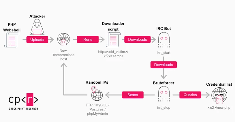 GoBruteforcer Botnet Targets Crypto Project Databases by Exploiting Weak Credentials